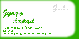 gyozo arpad business card
